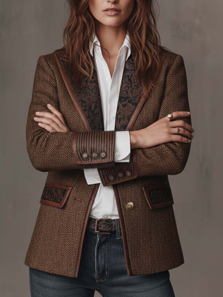 Hollis™ | Herringbone Panel Blazer
