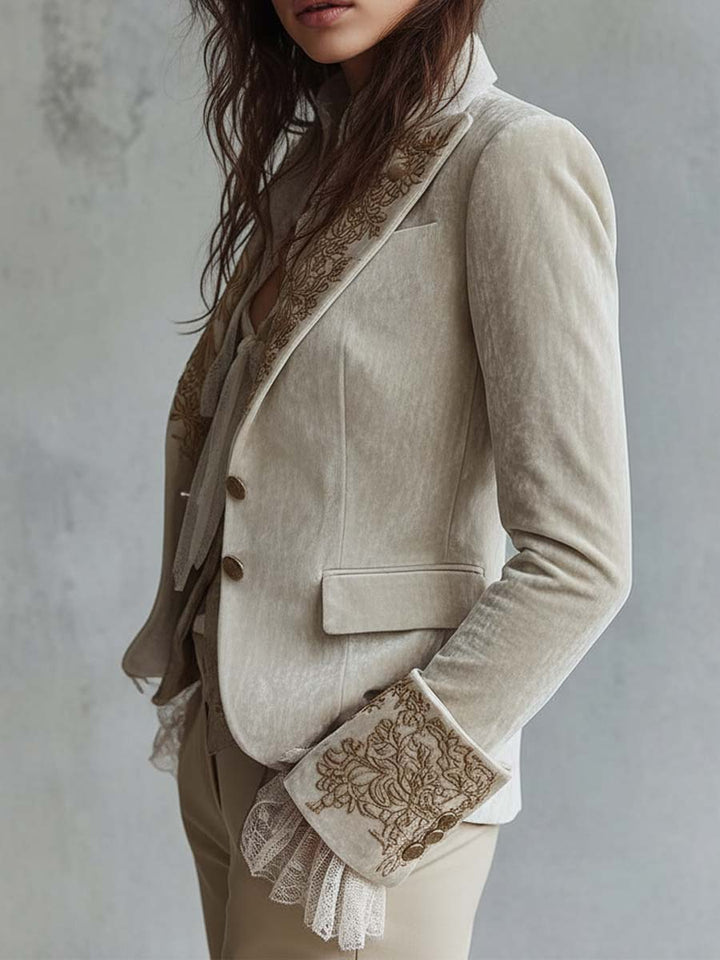 Amberly™ | Embroidered Tailored Blazer