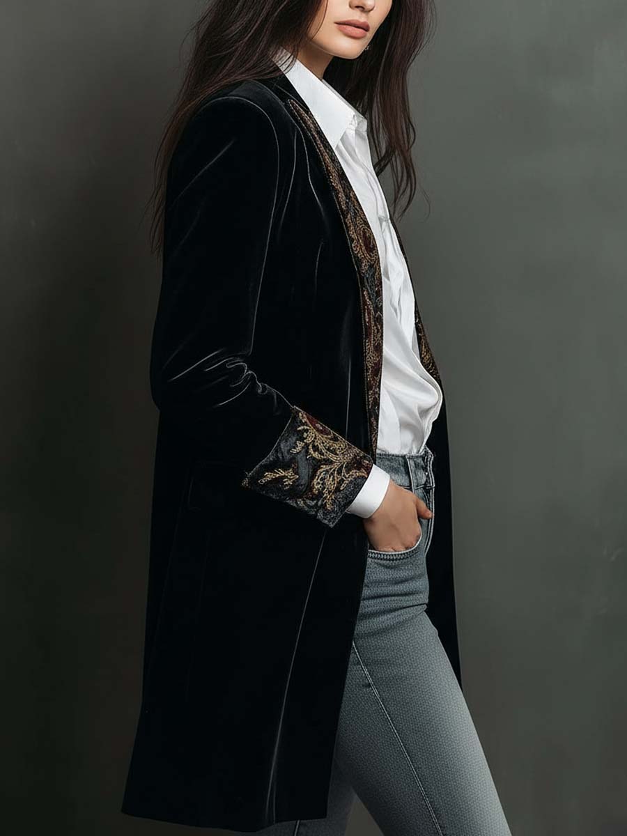 Octavia™ | Baroque-Trim Tailored Blazer