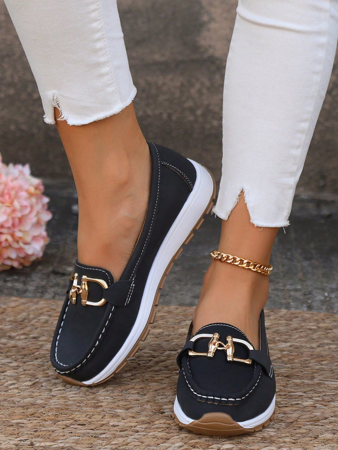 Elly - Chic Buckle Loafers