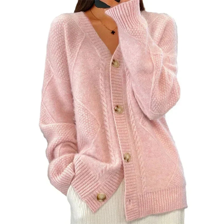 Aaliyah | Button Front V-Neck Cardigan