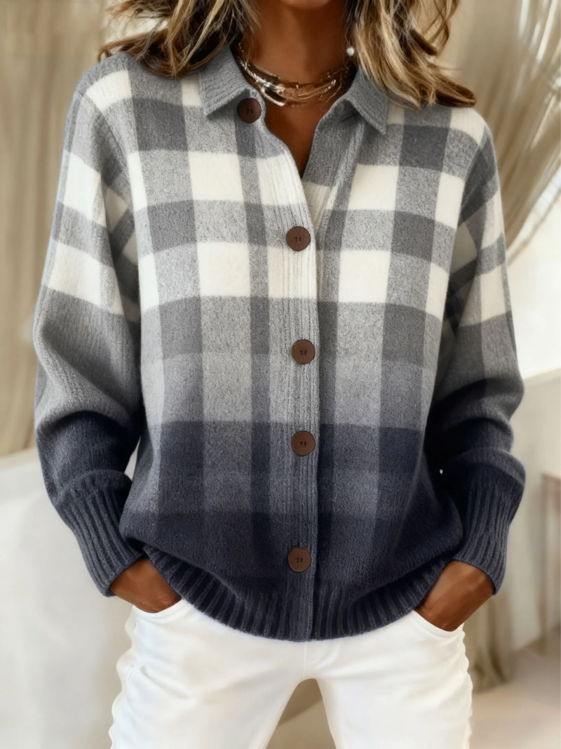 Camille™ | Plaid Cardigan