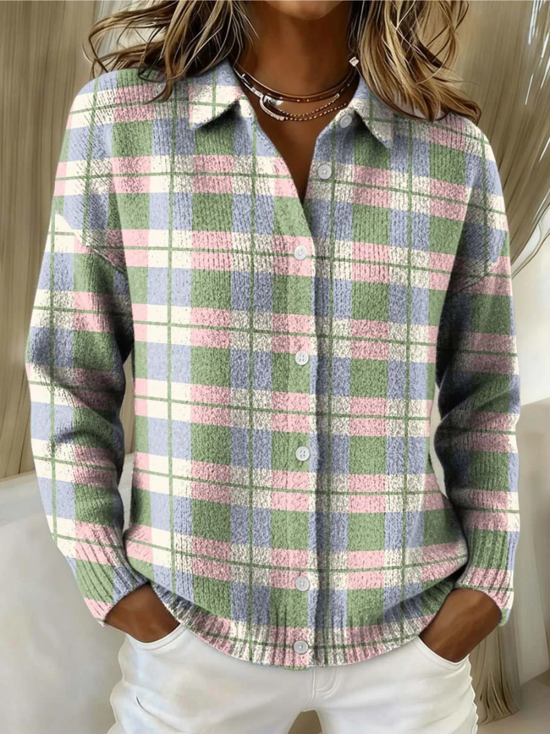 Camille™ | Plaid Cardigan