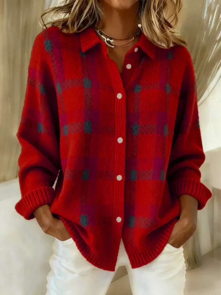 Camille™ | Plaid Cardigan