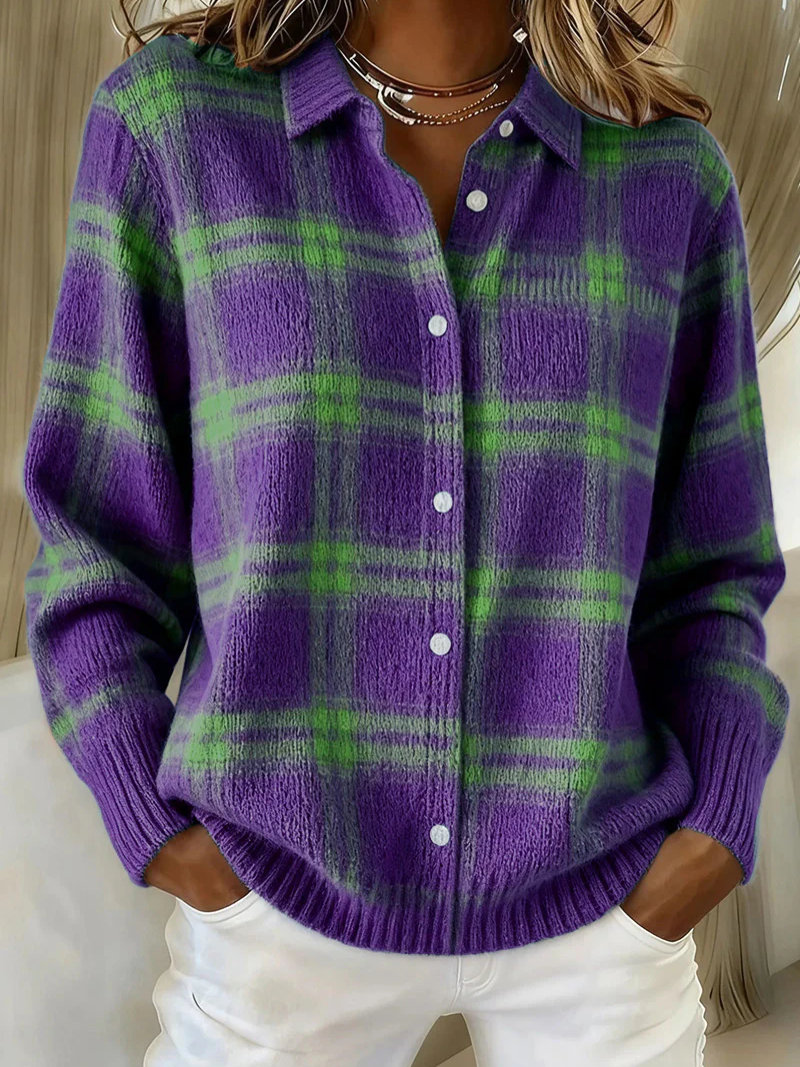 Camille™ | Plaid Cardigan