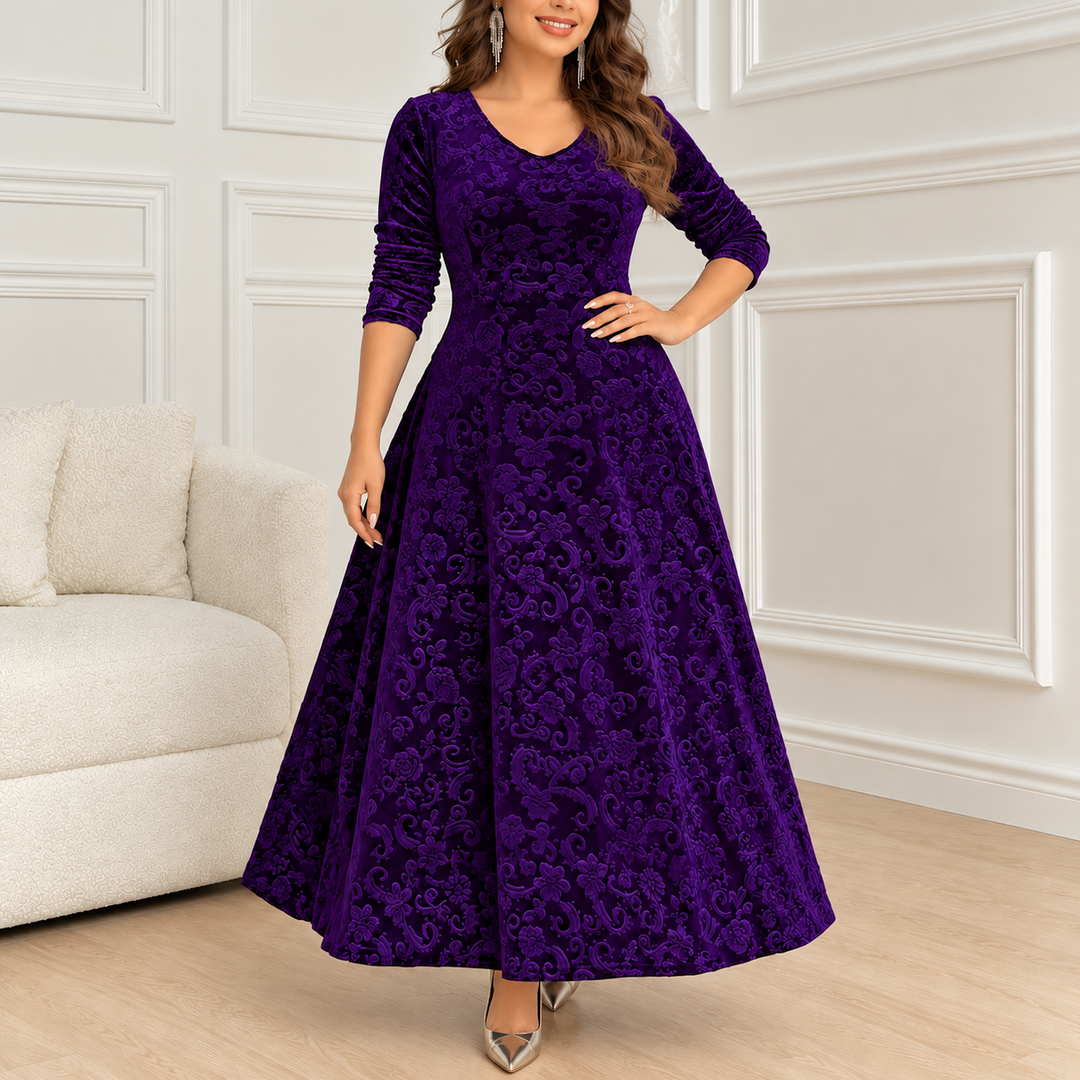 Aurelia | Velvet Swing Maxi Dress