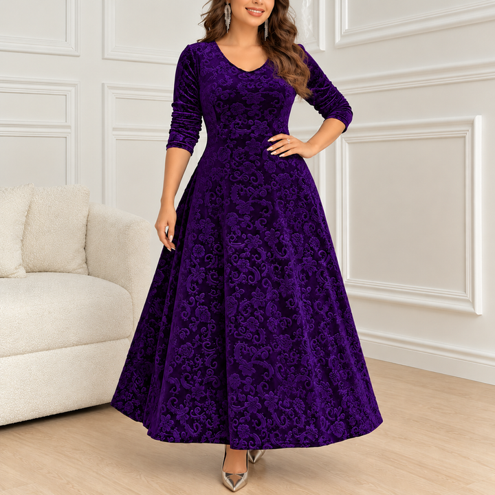 Aurelia | Velvet Swing Maxi Dress