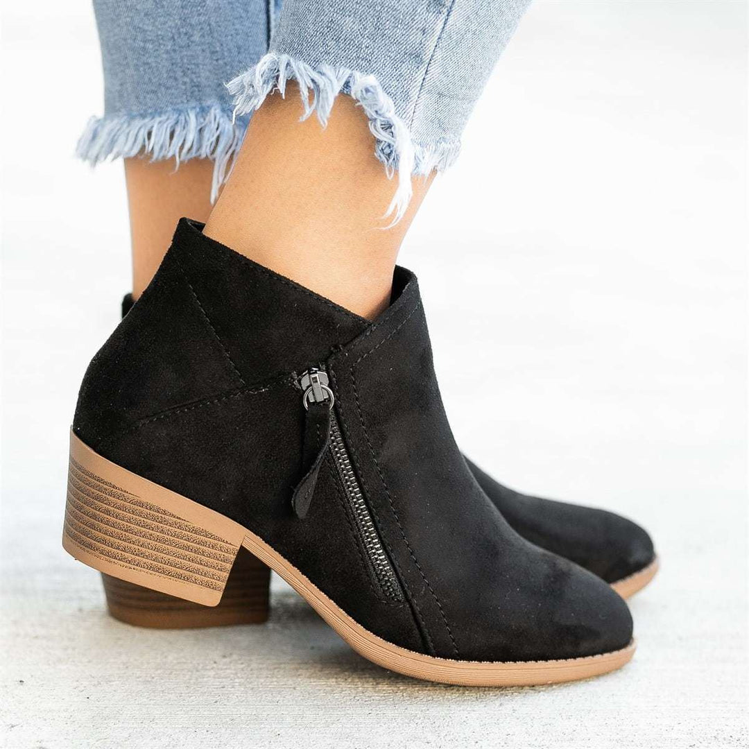 Women's Short Suede Ankle Boots