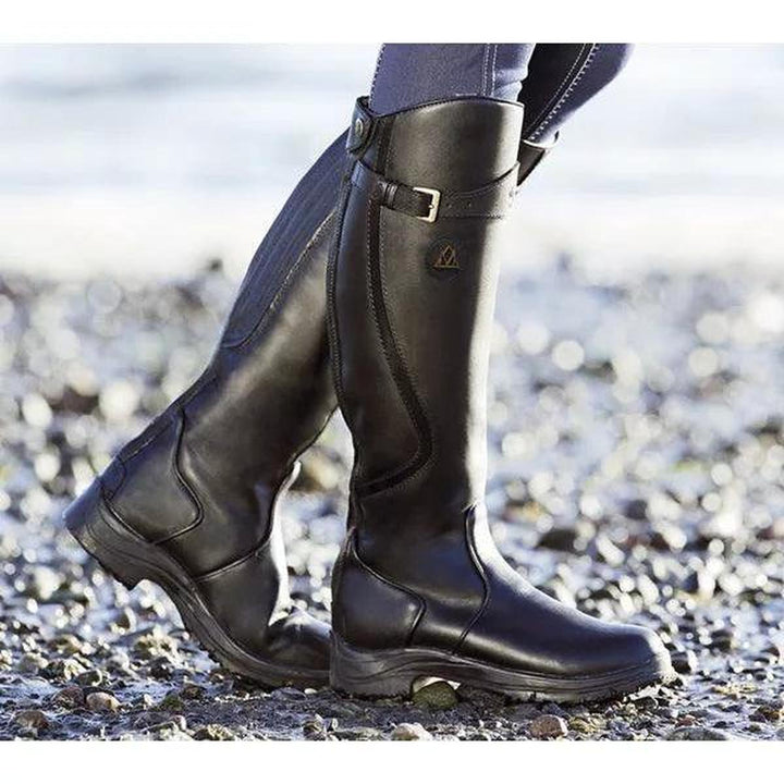 Women's Winter Waterproof Leather Riding Boots
