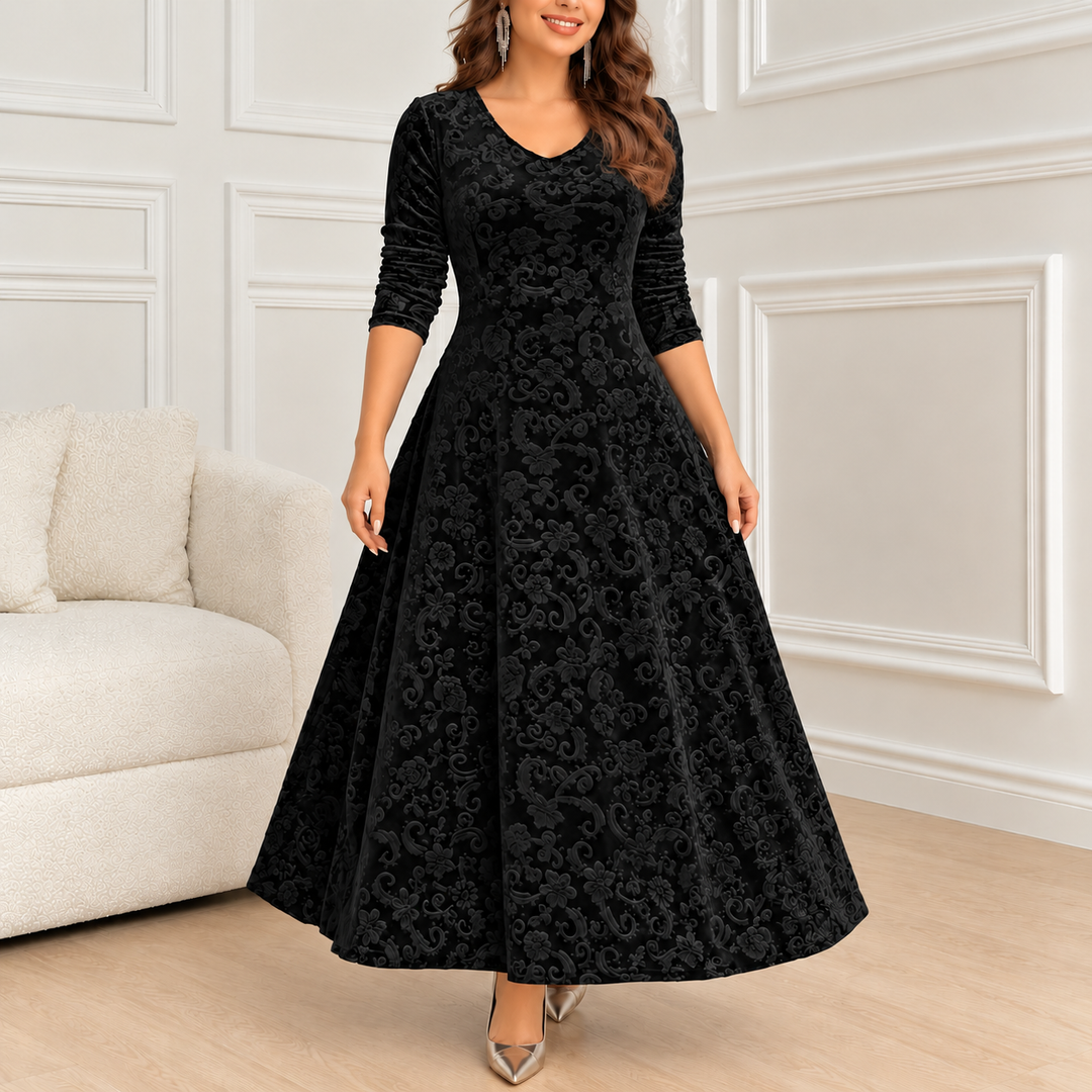 Aurelia | Velvet Swing Maxi Dress
