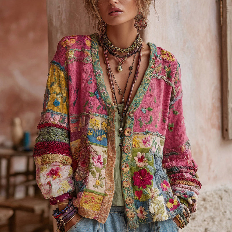 Wanda | Floral Patchwork Cardigan