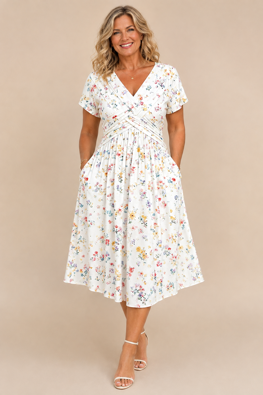 Alina™ | Floral Twist Waist Dress