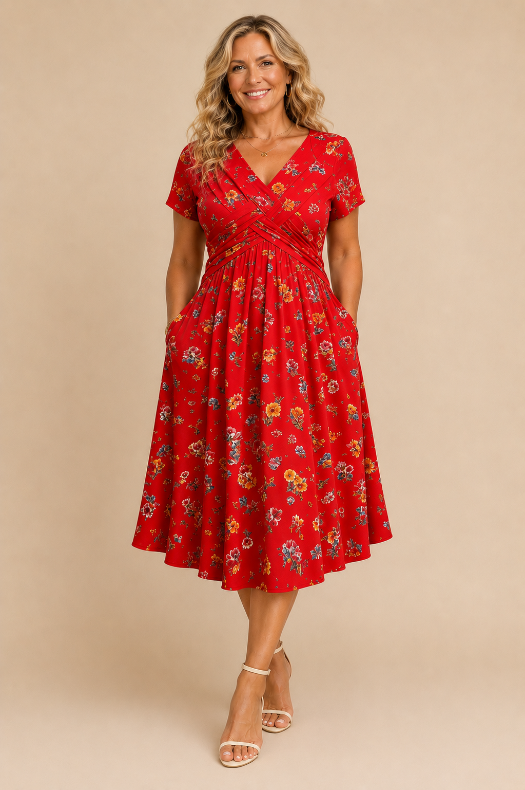 Alina™ | Floral Twist Waist Dress