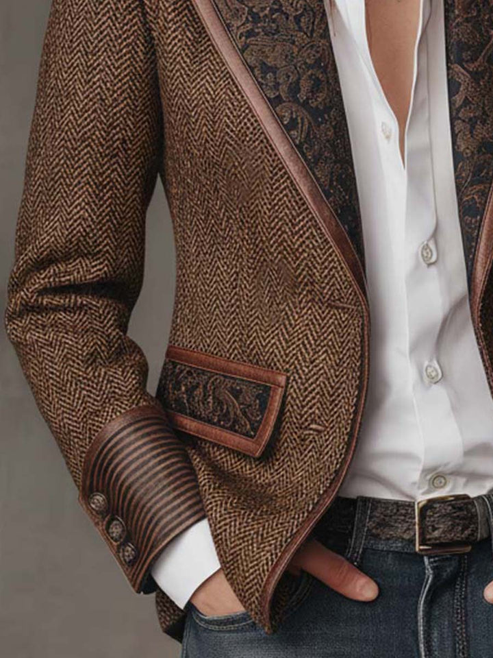 Hollis™ | Herringbone Panel Blazer