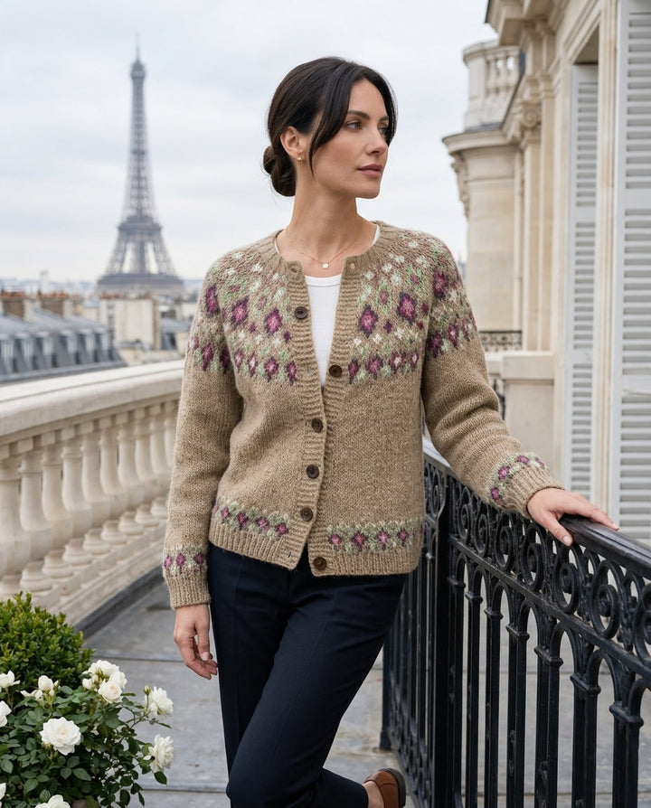 Adeline™ | Women's Fair Isle Yoke Cardigan