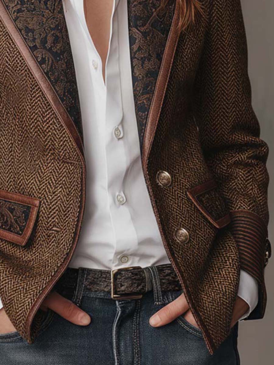 Hollis™ | Herringbone Panel Blazer
