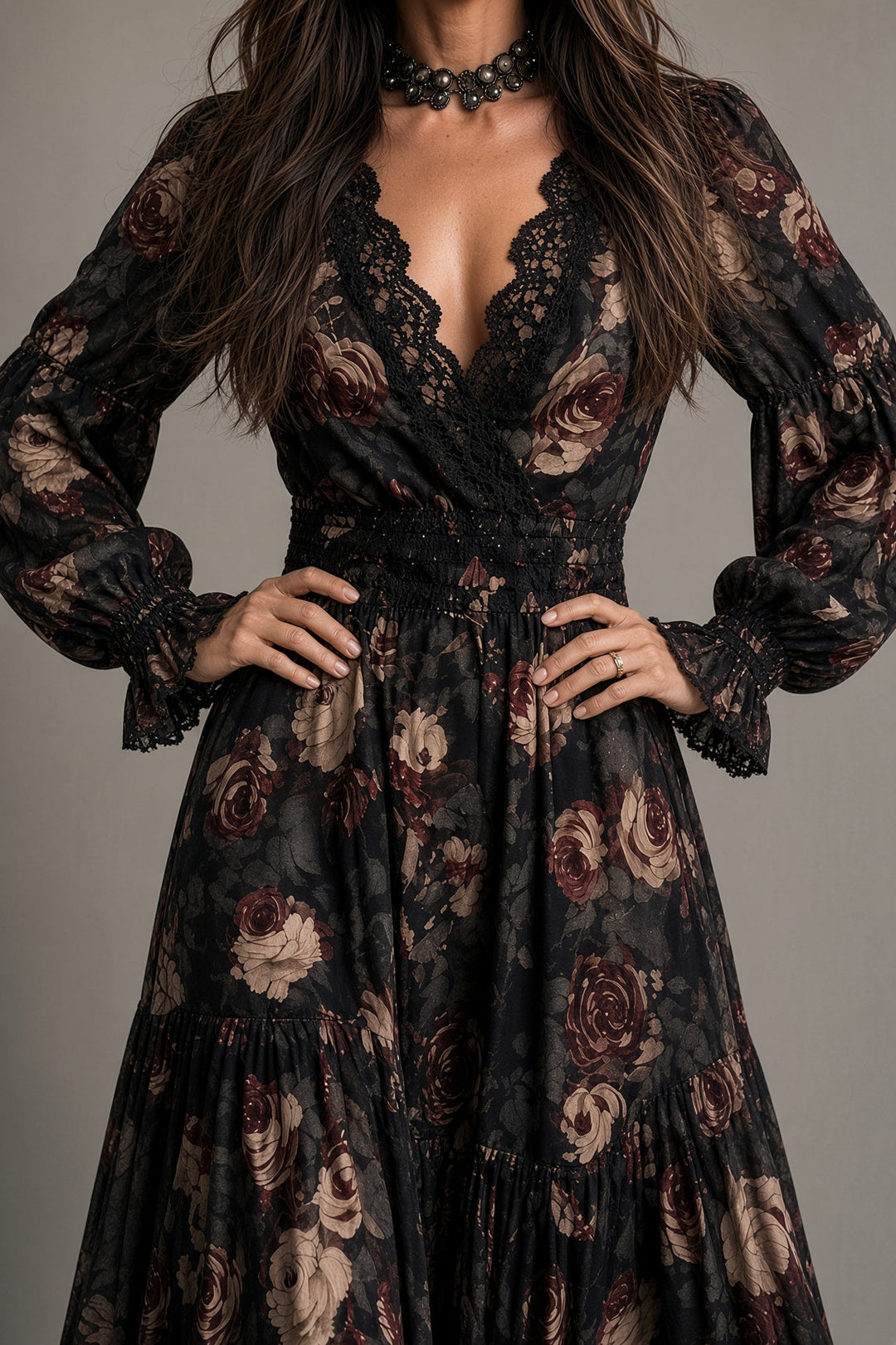 Elena | Vintage Floral Lace Dress
