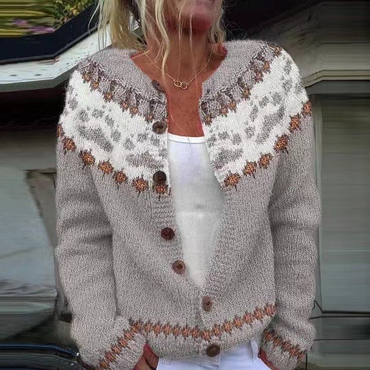 BRYNJA™ | PATTERNED YOKE CARDIGAN