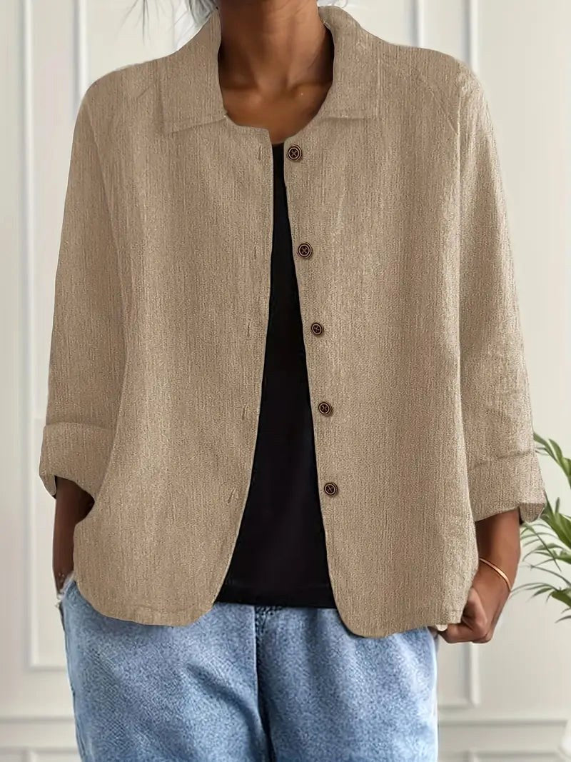 Wilhelmine | Sand Crinkle Blouse